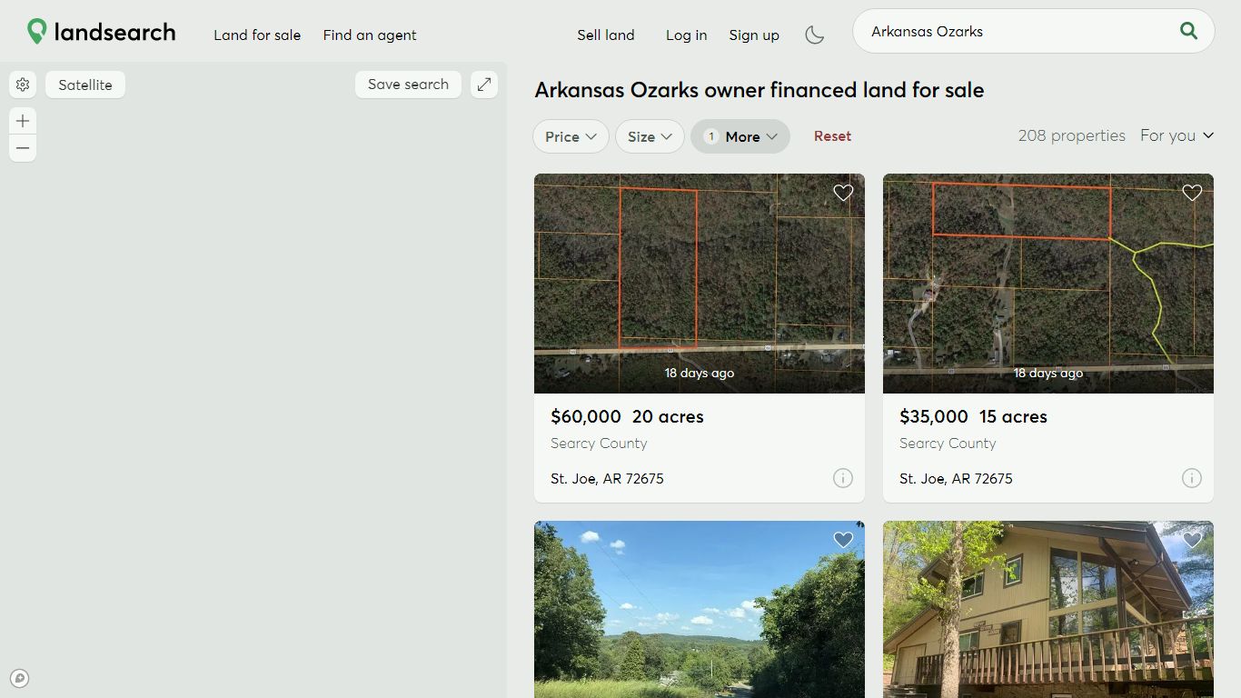 Arkansas Ozarks Owner Financed Land for Sale - 215 Properties